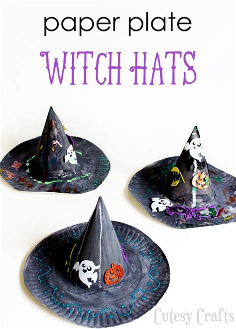 Paper Plate Witch Craft with Tissue Paper Dress